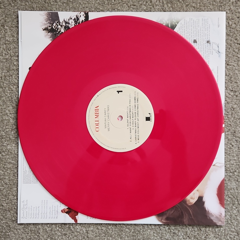 Mariah Carey Merry Christmas 2015 Deluxe Anniversary 12" LP Red - Picture 5 of 6